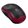 SOURIS Logitech M185 Sans fil USB Noir/Rouge